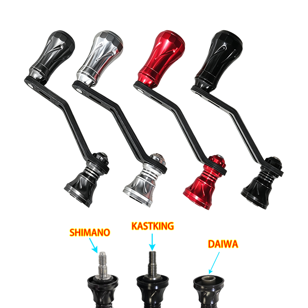 Shimano Reel Stradic - カーボンファイバー製釣りリールハンドル、ダイワ/シマノ/カストキングスピニングリール用金属ノブ、釣り用交換部品