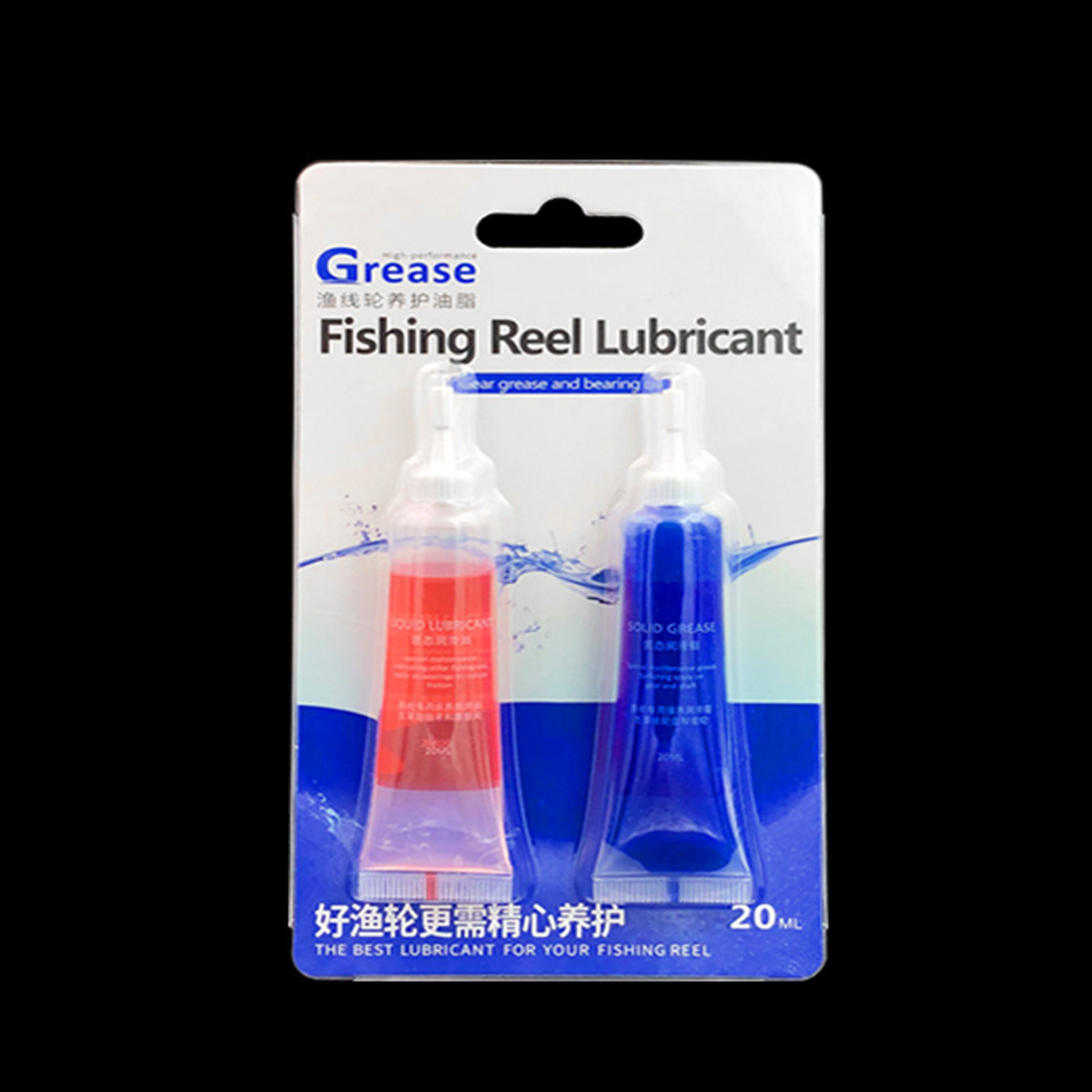 Reel Grease - 1/2 個釣りリール保護グリース潤滑油コンボキット釣りリールメンテナンスオイルタックル釣りツール