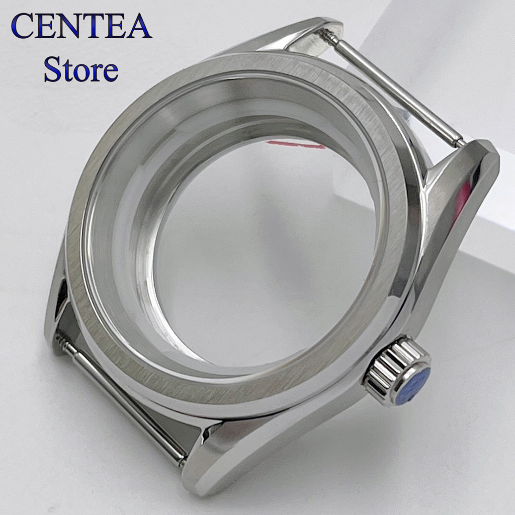 Reel Case - リッチス-防水時計ケース,サファイアガラス,ステンレスシルバー,nh34,nh35,nh36,eta 2824,pt5000ムーブメント,100 m, 38mm
