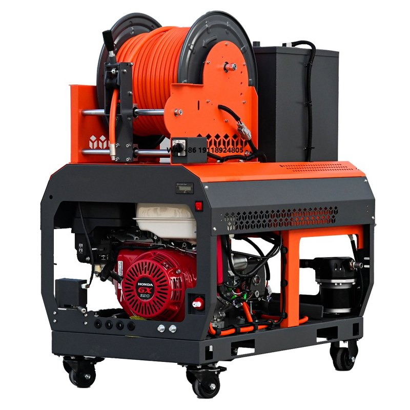 Electric Reel - スプレーヤーホースサイズ 5/16 オレンジ ホースリールモード：手動式 電動化可能 燃料タンク容量