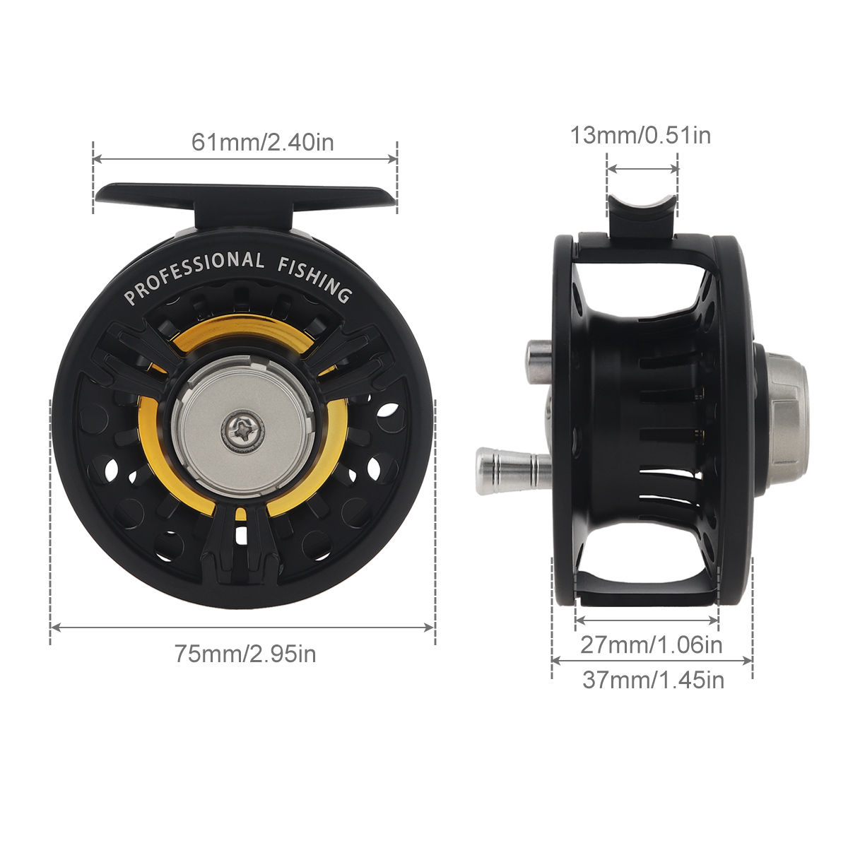 3BB ボールベアリングフルメタルフライフィッシュギアアイス - Ice Fishing Reel のレビューと価格