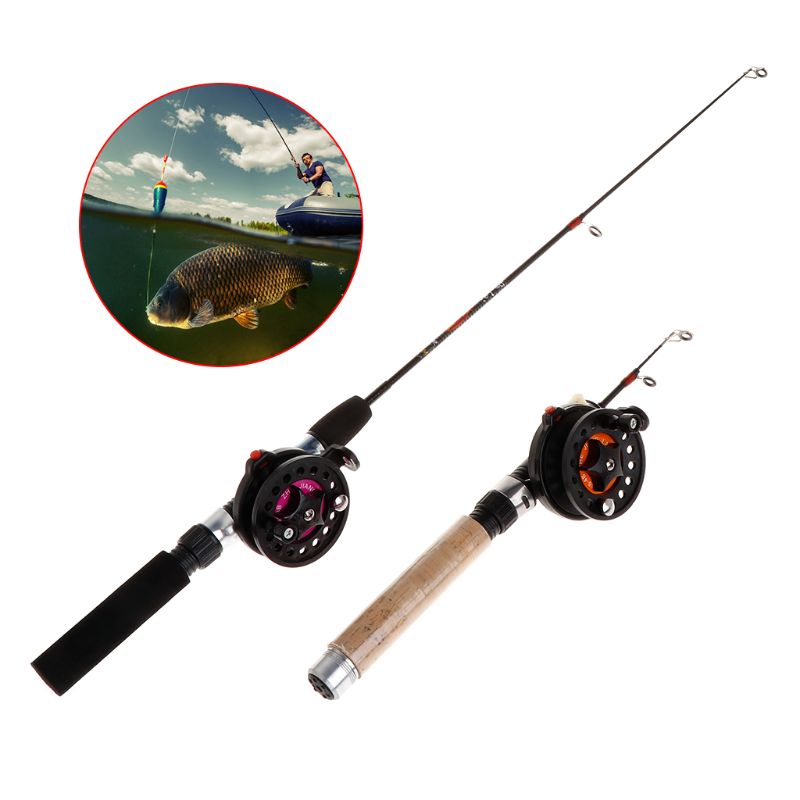 YD61 1 セット釣竿釣りリール超短いポータブルミニ冬屋外 - Ice Fishing Reel のレビューと価格