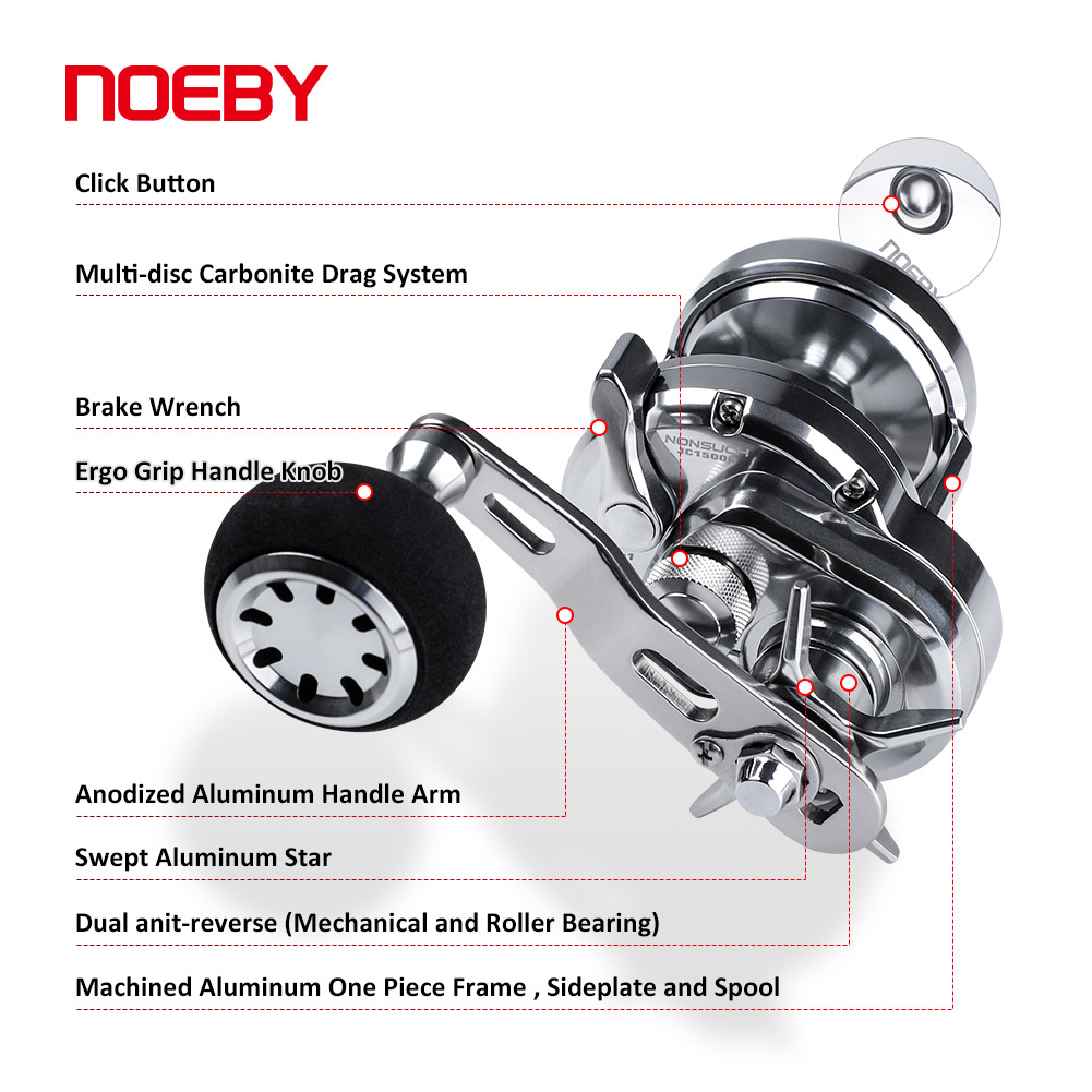NOEBY スローピッチジギングリール JG1500 JG2 - Trolling Reel のレビューと価格