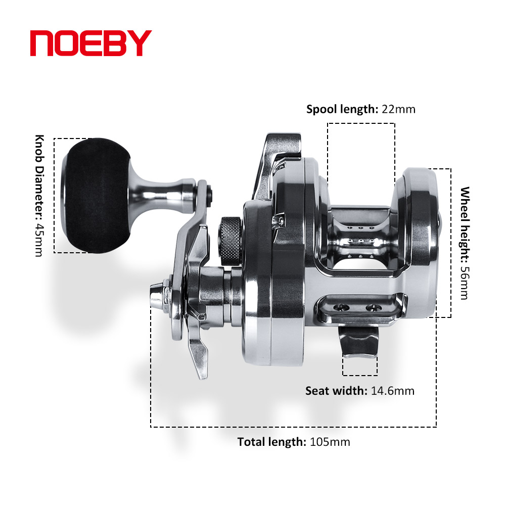 NOEBY スローピッチジギングリール JG1500 JG2 - Trolling Reel のレビューと価格